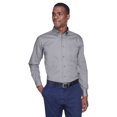 thumbnail image 1 of The Harriton Mens Easy Blend Long Sleeve Twill Shirt Shirt with Stain-Release - DARK GREY - XL, 1 of 4