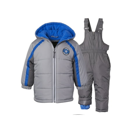 iXtreme Baby Toddler Boy Star Emblem Winter Jacket Coat & Snow Bib Snow Pants, 2pc Snowsuit (Best Toddler Winter Jacket 2019)