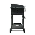 thumbnail image 5 of Canddidliike 4-Burner Propane Gas BBQ Grill, SS Plancha, 49200BTU Output Stainless Steel Grill With Wire Enamel Cooking Grids For Outdoor Barbecue, Foldable Side Table, Hanging Basket, Black, 5 of 9