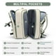 thumbnail image 3 of Mochila Coofay, casual, de viaje, ampliable, beige y verde, 3 of 7