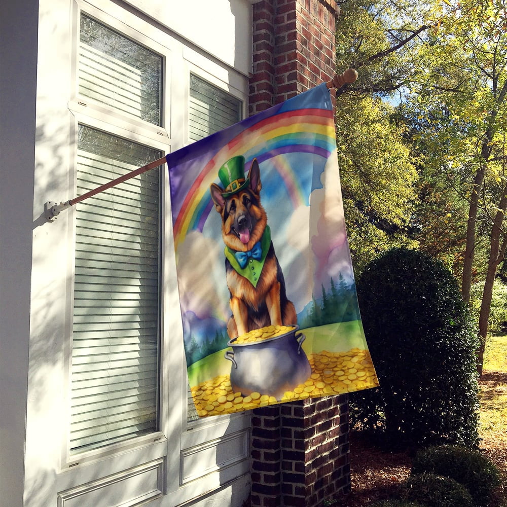 German Shepherd St Patrick's Day House Flag 28 in x 40 in