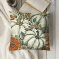 thumbnail image 3 of YINGXI Grey Fall Throw Pillow Covers Pumpkin Floral Outdoor Farmhouse Autumn Decorations Fall Pillows Decorative Throw Pillows Cases Cushion Covers for Home Living Room Couch Decor 22x22in, 3 of 5