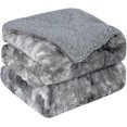 thumbnail image 2 of Fuzzy Faux Fur Throw Blanket - Super Soft And Cozy - Luxury Fluffy Throw Blankets For Couch, Chair, 2 of 4
