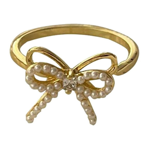 Olilia Gold Adjustable Statement Ring For Women Teen Girls Trendy Cute Rhinestone Diamond Cubic Zirconia Open Stackable Ring Prom Bridal Wedding Finger Jewelry Gift Jewelry for Girls Womens