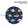 thumbnail image 2 of Lsque Planets and Stars Pattern 4" Drink Coasters Set of 4, PVC Leather Absorbent Coasters, Table Coaster Set Decorative Coffee Cup Coasters Housewarming Gift -Round Shape, 2 of 6