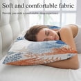 thumbnail image 5 of Orange Navy Blue Coral Throw Pillow Covers, Summer Beach Coastal Ocean Soft Breathable Pillow Cases with Invisible Zipper for Sleeping, Standard Pillowcases for Couch Bed Sofa Chair 20x26 Inches, 5 of 9