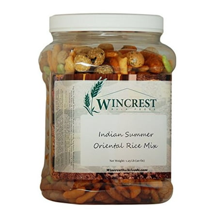 Oriental Rice Snacks - Indian Summer Oriental Rice Crackers - Snack Mix - 1.5 Lb Tub