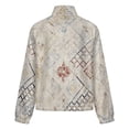 thumbnail image 6 of Jackets for Women Winter Coat Jackets Flannel Stand Collar Jacket(Beige Rug Geometric Design Pattern,Size:S-4XL), 6 of 7