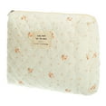 thumbnail image 1 of 1 Pc Bolsa de Maquillaje Mediana Acolchada para Mujeres, Duradera, para Vacaciones, Viajes y Gimnasio, Color Beige, Algodón, 1 of 3