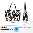 thumbnail image 4 of Xecao Cow Skin 2 for versatile beach bag for women includes zipper pockets and waterproof material, ideal for vacations and adventures., 4 of 7