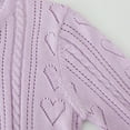 thumbnail image 7 of yillto Little Girls Long Sleeve Cardigan Round Neck Ribbed Knitted Kids Girl Lightweight Coat, 7 of 7