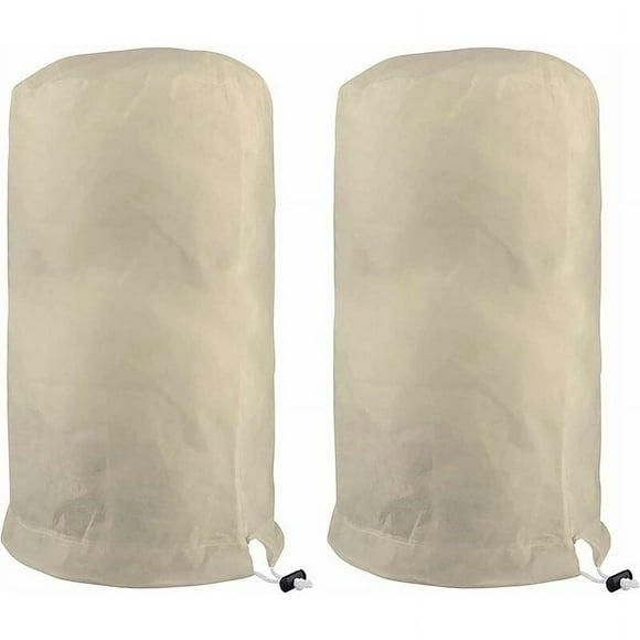 Winter Cloth for Plants, Winter Cloth for Trees, Protective Cover for Lemon Tomato Tree, Winter Cover for Plants Garden Non-Woven Fabric Vegetable Bag (60 × 80 cm, Beige)