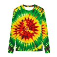 thumbnail image 2 of Favoffer Summer Unisex Kids Multicolor Tie-Dye Graphic Tee Round Neck Long Sleeve Stretchy Trendy Top Casual Travel Home Party 3-14Y, 2 of 5
