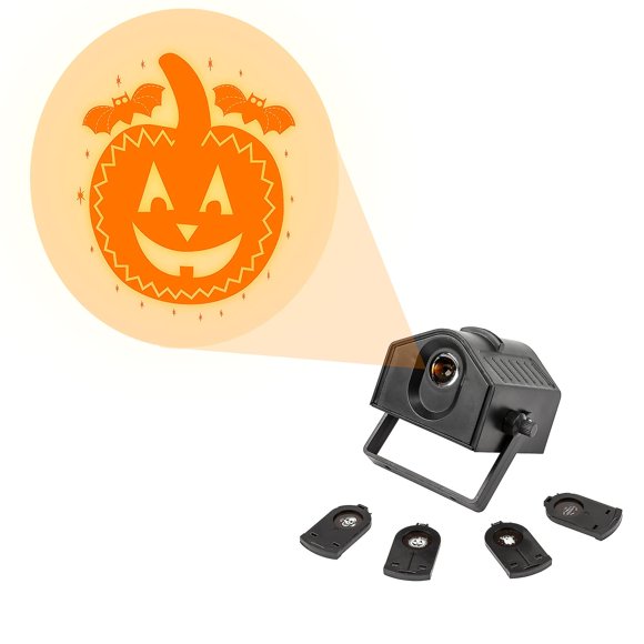 1X Orange Light Happy Halloween Projector - 4X Designs Included