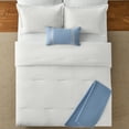 thumbnail image 2 of Mainstays King Comforter Set, All-Season, 5-Piece, White Matelasse Tonal Stripe, 2 of 15