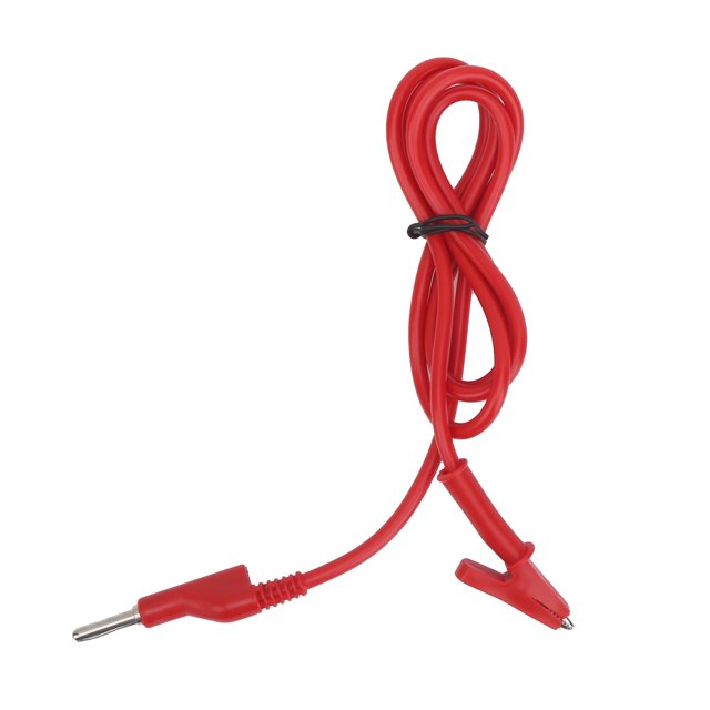 Un cable de pinza de cocodrilo, cable de pinza de cocodrilo Cable de pinza de cocodrilo de silicona Conector tipo banana Cable de pinza de cocodrilo Diseño aerodinámico