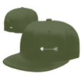 thumbnail image 4 of DouZhe Flat Brim Cap Snapback Hat, Simplicity Heart Arrow Prints Adjustable Green Adult Baseball Cap, 4 of 6