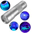 thumbnail image 3 of Linterna ultravioleta de 3 W y 12 LED, de jade, para tasación de joyas, detección de fluorescencia, color gris plateado, 3 of 8
