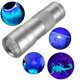 thumbnail image 3 of Linterna ultravioleta de 3 W y 12 LED, de jade, para tasación de joyas, detección de fluorescencia, color gris plateado, 3 of 8