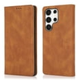 thumbnail image 7 of Allytech Magnetic Case for Samsung Galaxy S23 Ultra, [3 Card Slots] [1 Cash Slots] Slim PU Leather Shockproof Camera Lens Protection Kickstand Magnetic Closure Luxury Case for Women Men - Brown, 7 of 7