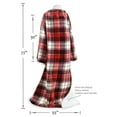 thumbnail image 5 of Tirrinia Red Buffalo Plaid Sherpa Wearable Blanket for Adult Women and Men, Super Soft Comfy Warm Plush Throw with Sleeves TV Blanket Wrap Robe Cover for Sofa, Couch 72" x 55", 5 of 7