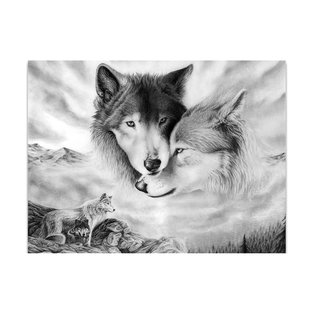 ANIMAL WOLF CANVAS PAINTING PICTURE POSTER LIVING ROOM BEDROOM WALL DECOR SUPER 
