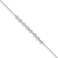 thumbnail image 4 of Sterling Silver Rhodium-plated Bezel Cubic Zirconia with .5in Extender Bracelet, 4 of 6