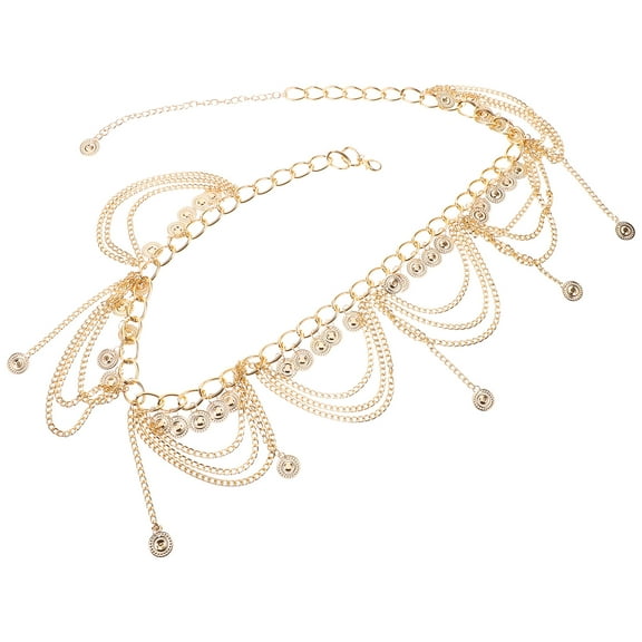 GOOHOCHY Golden Zinc Alloy Belly Waist Chain for Women Suitable for Party and Everyday Wear 8.5 Inches
