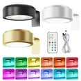 thumbnail image 2 of Wall Mounted Wireless Picture Light with Remote Control, Dimmable, Battery Powered, Adjustable 13-Color RGB Painting Light - Perfect Black【GKS】 black, 2 of 5