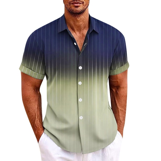 Hawaiian Shirt For Men, Men's Vintage Button Down Bowling Shirts Short Sleeve Summer Beach Shirt 3XL