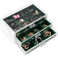 thumbnail image 1 of Joyero ProCase, organizador de pendientes, 3 cajones, color esmeralda, 1 of 7