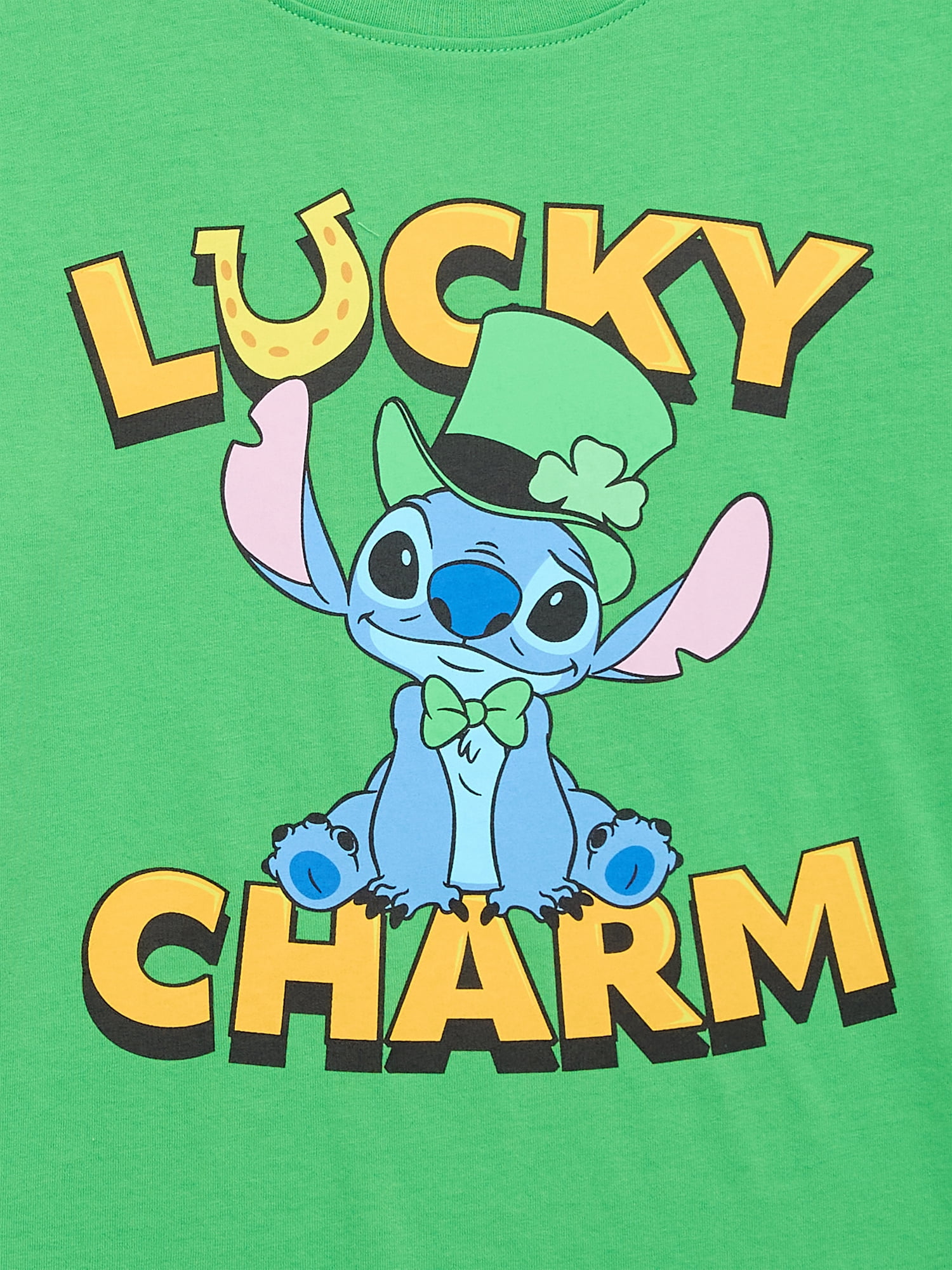 St. Patrick’s Day Little Boys and Big Boys Stitch Lucky Charm Graphic Tee, Sizes 4-18