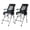 Black and Grey, variant on REDCAMP Extra Tall Folding Chairs for Adults 330lbs, Portable Bar Height Foldable Director Chairs for Camping Outside, Comfortable with Makeup Pocket, High Back and Footrest, Black