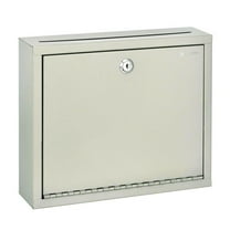 AdirOffice ALHI63103BEI Large Size Steel Multi-Purpose Secure Drop Box, 12 x 3 x 10 in., Beige