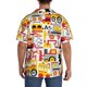 thumbnail image 3 of Balery Cars Camisa Casual de Manga Corta con Botones para Hombre, Texturizada, Estilo Cubano, para Playa, Verano-Small, 3 of 5