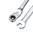 thumbnail image 3 of Unique Bargains 1/4' Flex-Head Ratcheting Combination Wrench SAE 72 Teeth 12 Point Ratchet Box Ended Spanner Tools, Cr-V, 3 of 5