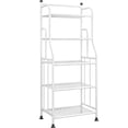 thumbnail image 3 of Forthcan Metal Laundry Bathroom Shelving Bakers Rack Organizer Standing Shelf Units for Laundry Bathroom Kitchen Pantry,White, 3 of 8