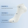 thumbnail image 3 of SERISIMPLE Ultra-Thin Ankle Viscose Bamboo Socks for Women - Mesh Breathable Lightweight Low-Cut Socks 5 Pairs (White, Large), 3 of 6