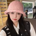 thumbnail image 5 of Sombrero de pescador de piel sintética para mujer, gorros de pescador con protección para los oídos, de felpa, para invierno, 5 of 5
