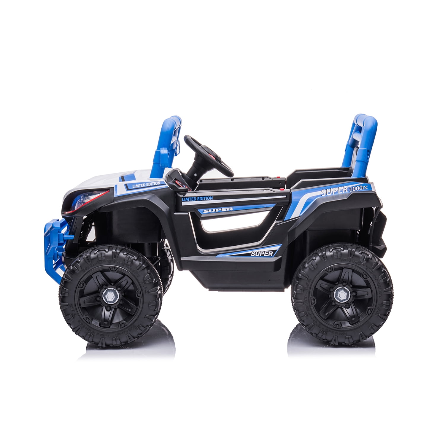 CIPACHO 12 V Power Buggy Kids Ride On Truck UTV with Remote Control Electric Car Toys Off-Road UTV Vehicle, 4 Shock Absorbers, Blue CIPACHO 12 V Power Buggy Kids Ride On Truck UTV with Remote Control Electric Car Toys Off-Road UTV Vehicle, 4 Shock Absorbers, Blue
