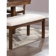 thumbnail image 5 of Xukmct Solid Wood Frame Upholstered Cushion Dining Bench for Home, Bedroom, Dining Room, Brown, 5 of 7