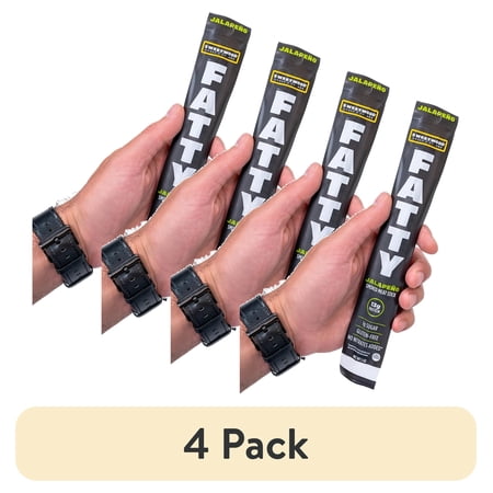 (4 pack) FATTY Meat Sticks, Made with Grass Fed Beef, Pork Raised Without Antibiotics, 13g Protein Per Stick, Jalapeno, 2 oz. (Pack of 5)