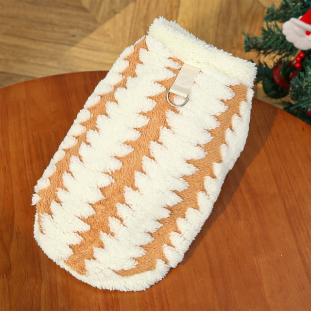 Ropa para Mascotas Golden Retriever, Otoño E Invierno, Peluches Grandes para Perros y Gatos | Poliéster Color Café | Tamaño: Como Se Muestra | 120 G | Fácil de Limpiar | Incluye Forro Polar