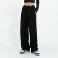 thumbnail image 3 of Womens Wide Leg Sweatpants Casual Loose Yoga Pants Comfy Lounge Joggers Baggy Sweatpants Pockets, 3 of 9