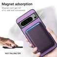 thumbnail image 4 of Wallet Case for Google Pixel 7 Pro, Classic PU Leather Removable Magnetic Card Back Slot Anti-falling Anti-drop Shockproof Protective Phone Case Cover for Google Pixel 7 Pro, Purple, 4 of 11