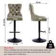 thumbnail image 4 of MIKIBAMA Modern Bar Stools PU Swivel Barstools Adjusatble Seat Height from 26-33 Inch, Set of 2, 4 of 6
