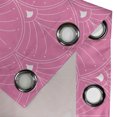 thumbnail image 4 of Ambesonne Art Deco Grommet Curtain, Pink Color Classic Scales, 50"x60", Pink and White, 4 of 5