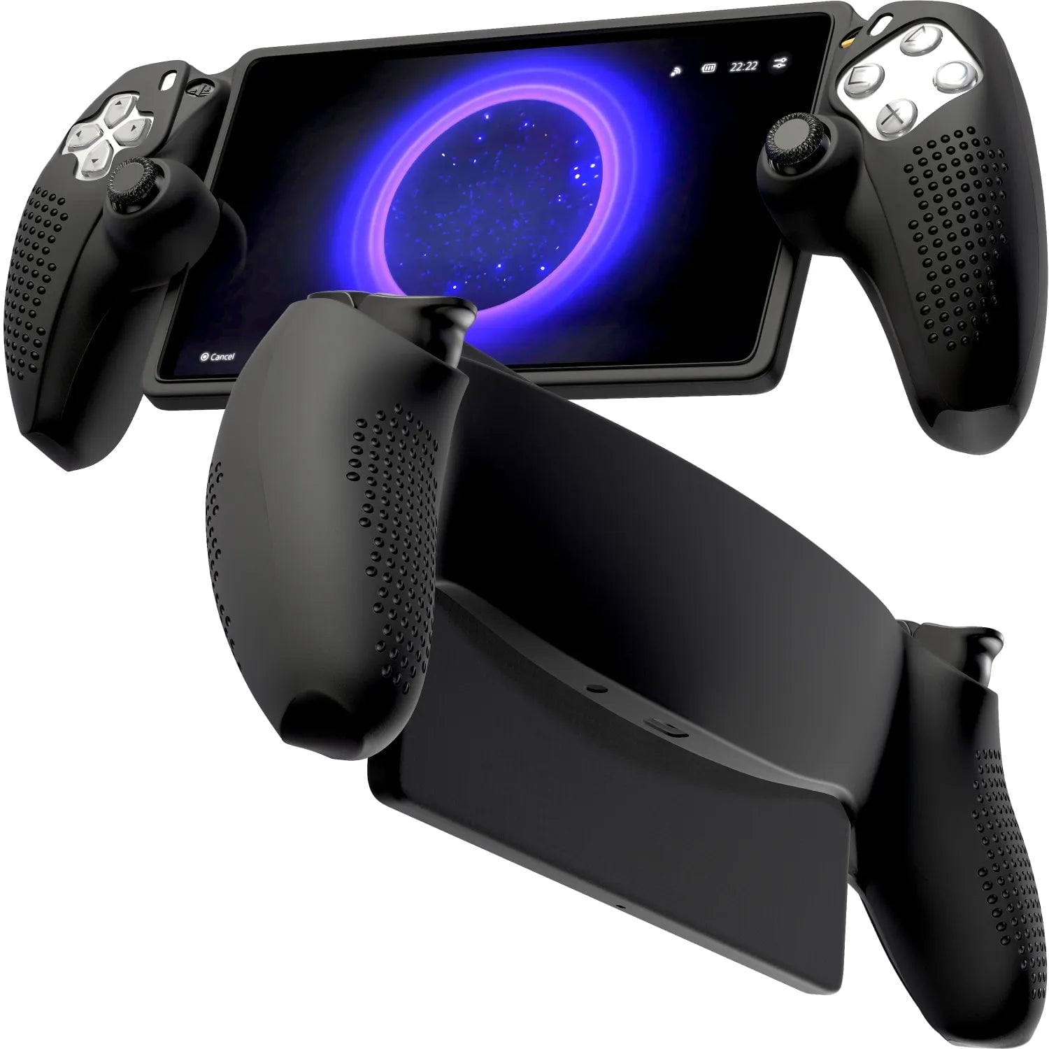 Silicone Case Anti-Slip for PS5 Playstation Portal Remote Player, Black