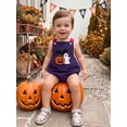 thumbnail image 6 of Cenuakty Baby Halloween Romper Pumpkin Ghost Bat Embroidered Corduroy Sleeveless Jumpsuit Overalls for Infant Boys Girls, 6 of 8