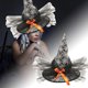 thumbnail image 2 of Sombrero De Bruja De Halloween Para Mujeres Adultas, Accesorio Para Disfraces De Fiesta, Tocado De Bruja, Decoraciones De Halloween, Accesorio Para Cosplay De Brujería, 2 of 8